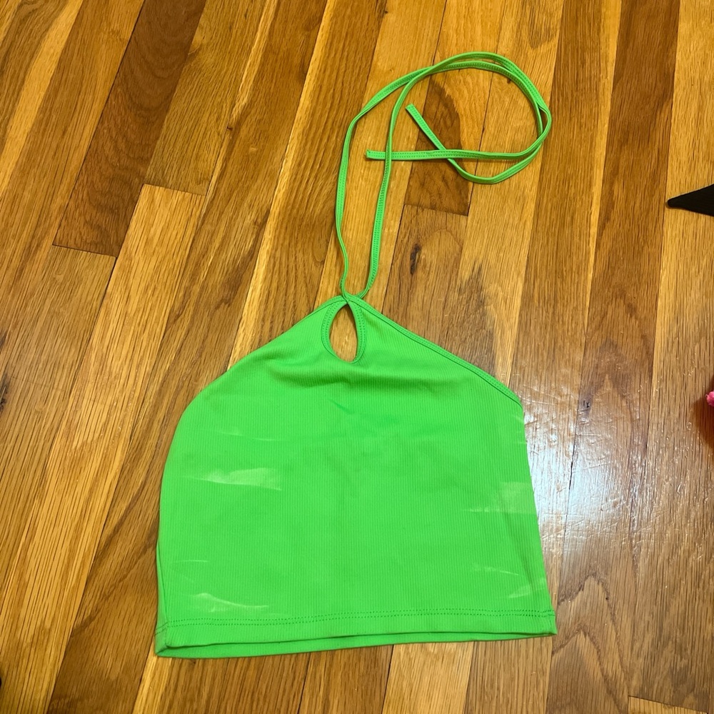 Vibrant Green Halter Top